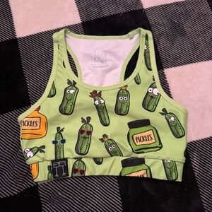 Green Pickle chicknlegs Sports Bra